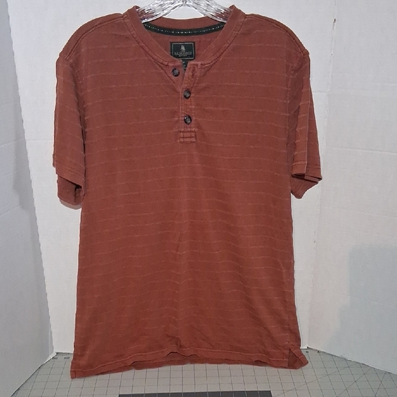 G.H. Bass & Co. Brown Short Sleeve Tee Casual Comfort - Picture 1 of 7